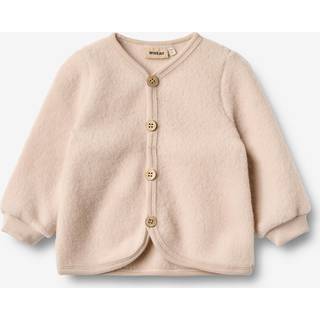 Wheat Kari Cardigan I Uldfleece Pale Lilac  Pale Lilac 86 cm Wool Lyserød  86 cm  kvinde