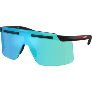 Prada Linea Rossa Mand PS B06S 1BO08R Solbriller Injiceret Sort Grøn Firkantet Spejl