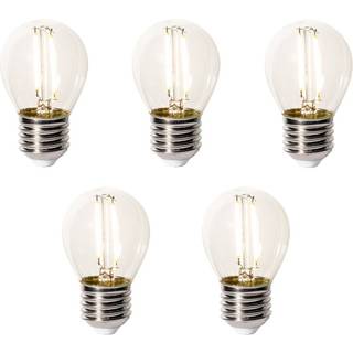Sæt med 5 E27 dæmpbare LED-pærer P45 klart glas 3W 250 lm 2200K