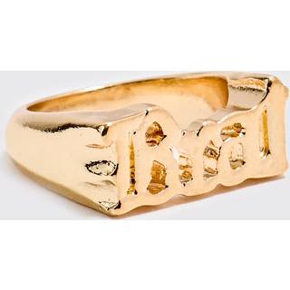 Mens Slogan Ring In Gold