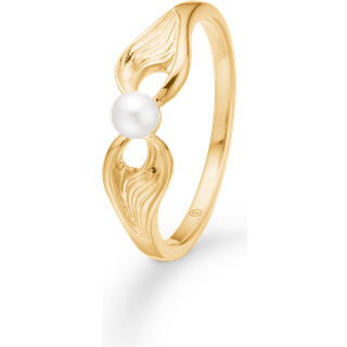 Mads Z Pearlune ring i 14 karat guld med perle - Str. 52