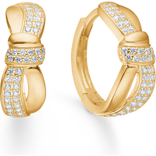 Mads Z Darcy øreringe i 8 karat guld med cubic zirkonia
