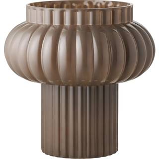 Vase - Vase, Mundblæst Glas, Brun Ø27X27 Cm