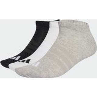 THIN&LIGHT ESSENTIALS LAVT UDSKÅREDE SOKKER MED 3 PAR PR. PAKKE - Medium Grey Heather / White / Black - 28-30