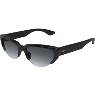 Alexander McQueen Kvinde Alexander McQueen AM0533S 001 Solbriller Acetat Sort Grå Cat Eye