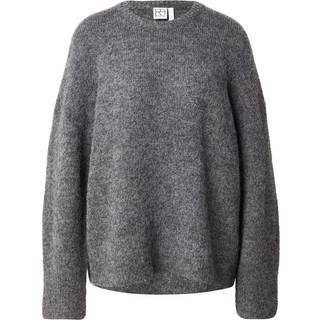 ROUGE EDIT ROUHAVEN LS OVERSIZED O-NECK KNIT Dark Grey Melange - L