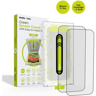 Mobile Origin Screen Guard with easy applicator full coverage 2 pack - iPhone 17 Pro