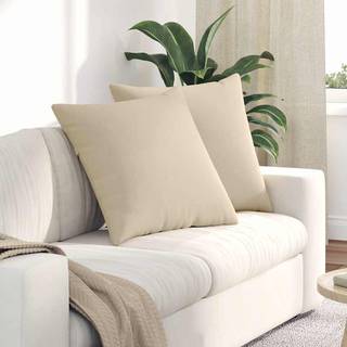 Sofapuder 2 pcs Creme 80 x 80 cm Stof