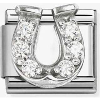 Nomination Silver White CZ Horseshoe Charm