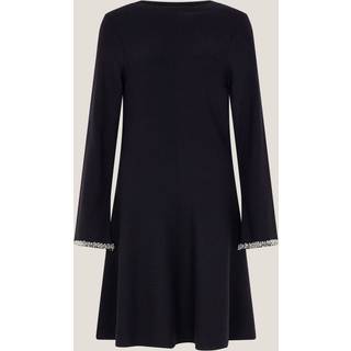 Monsoon Monsoon Tate Udsmykket Langærmet Strik Minikjole - Small