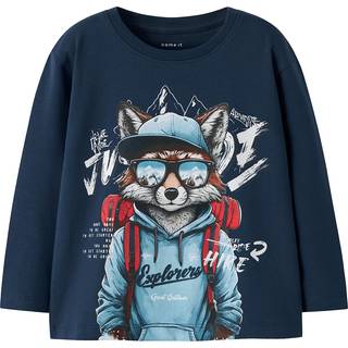 Normal Pasform Top Med Lange Ærmer