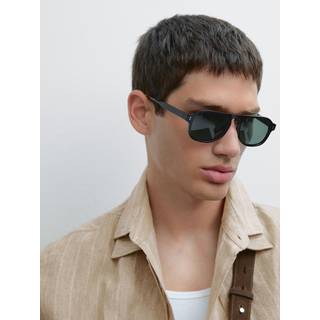 Massimo Dutti - Herre - Pilotsolbriller - Brun - 01