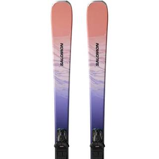 Salomon E Stance Dame F76 + M10 GW Carving Ski (Pink)