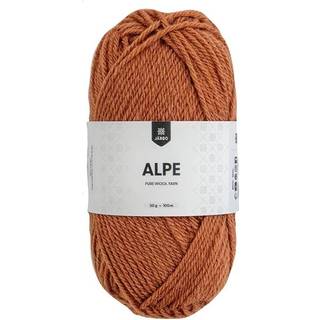 Järbo Alpe 36122 Ginger brown Materiale: 100% ren ny uld Vægt/længde: 50 g = ca. 100 meter Anbefalede pinde: 4.00 mm Strikkefasthed: 10x10 cm = 19 m x 27 p Vask: Vaskes i hånden.