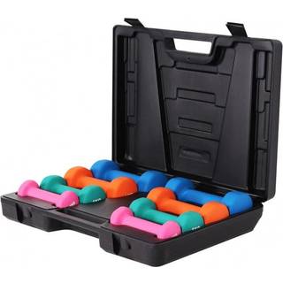 Aerobic håndvægtsæt med kuffert (10 kg)