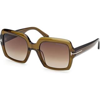 TOM FORD Kvinde FT1082 KAYA 51F Solbriller Acetat Grå Brun Firkantet Normal
