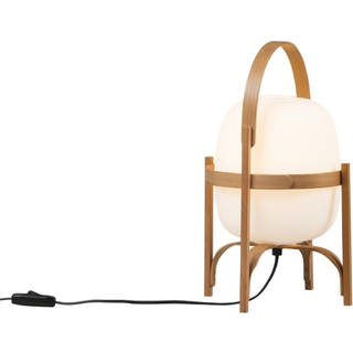 Santa & Cole - Cestita Bordlampe Wood/White Opal Glass