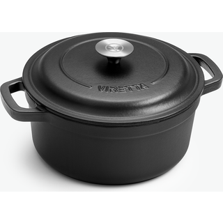 Viretta Emaljeret støbejernsgryde – Ø24 cm, 3,8 liter Skifersort
