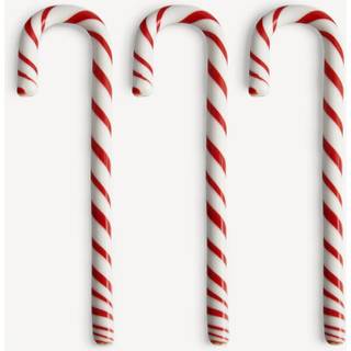 Kosta Boda Polka glasdekoration 17 cm 3-pak, hvid/rød