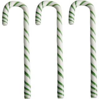 Polka Candy Cane Hvid/Grøn, 3-pak - Kosta Boda