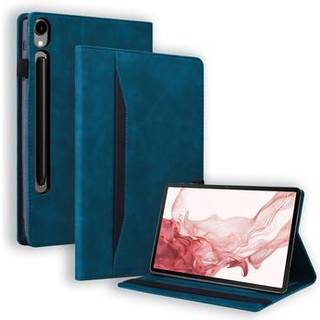 Samsung Galaxy Tab S11/S10 Lite/S10 FE/S9 FE/S9/S8/S7 Business Style Mat Flip Cover - Blå