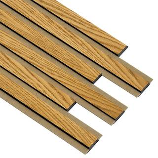 I-Wood Pro+ I-Lock Original akustikpanel, brun olieret, brun filt og sort kerne, egefiner, 17 x 300 x 2400 mm