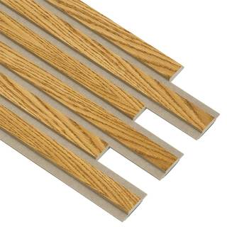 I-Wood Pro+ I-Lock Original akustikpanel, brun olieret, beige filt og lys kerne, egefiner, 16 x 300 x 2400 mm