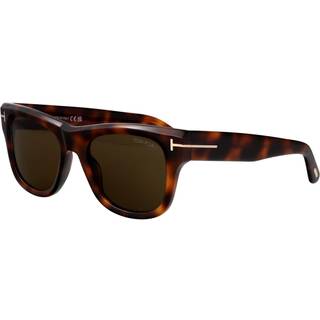 TOM FORD Mand FT1304 FINN-02 53E Solbriller Acetat Havana Brun Firkantet Normal