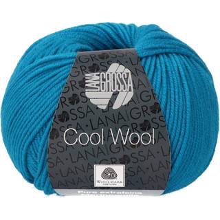Lana Grossa Cool Wool Garn - 100 % Ren ny ekstrafine merinould Azurblå 2036