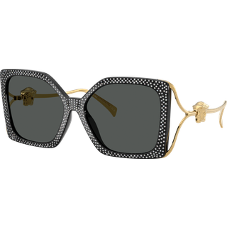 Versace Kvinde Versace VE4502U 550787 Solbriller Injiceret Sort Grå Firkantet Normal