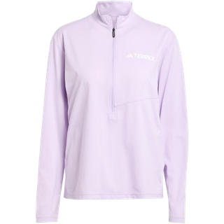 Terrex Multi Climacool-T-shirt med 1/2 lynlås og lange ærmer - Powder Plum - XS