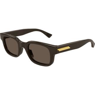 Bottega Veneta Mand Bottega Veneta BV1411S 003 Solbriller Acetat Brun Brun Firkantet