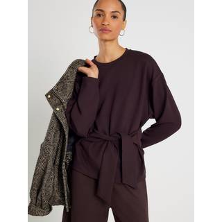 River Island River Island Brown Tie Front Premium Top