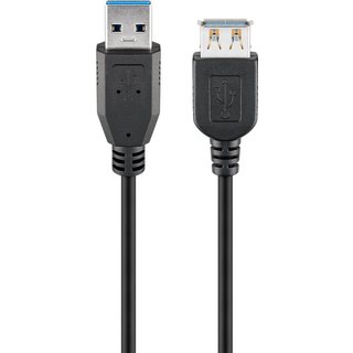USB-A 3.0 forlængerkabel, sort, 3m