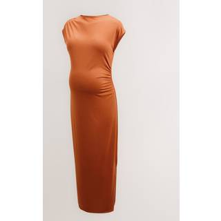 Next Rust Brown Maternity Short Sleeve Dress - 10