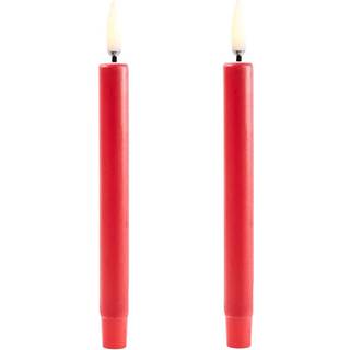 EFTERÅRSUDSALG - Uyuni - LED Mini Kronelys - Rød - 2-pak - 1,3x13,8 cm