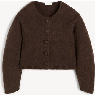 Zharea cardigan i uldblanding - Dark Mahogany - XS