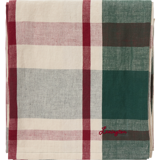 Lexington Grøn-rød Checked linne/bomuldsdug 150 x 250 cm
