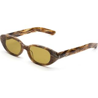 Retrosuperfuture Unisex 14W VEGA GRAFFIATO Solbriller Acetat Brun Gul Geometrisk Normal