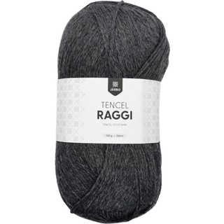 Järbo Tencel Raggi 100g 25002 Ash grey Indhold: 75% uld, 25% tencel Vægt/længde: 100 g = ca. 266 meter Anbefalede pinde: 3.00 mm Strikkefasthed: 10 x 10 cm = 25 m x 33 p Vask: Håndvask / Tørres fladt.