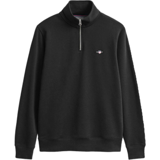 Gant Shield Logo Half Zip Sweatshirt Black