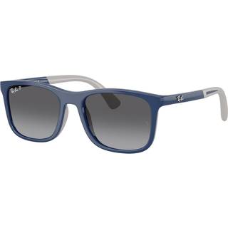 Ray-Ban Børn RJ9084SF Asian Fit Polarized 7187T3 47 Solbriller Børn Blue - Blue On Rubber Grey - 47mm