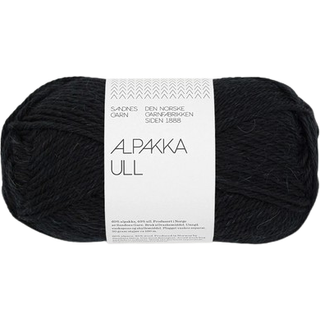 Alpakka Ull Svart 1099