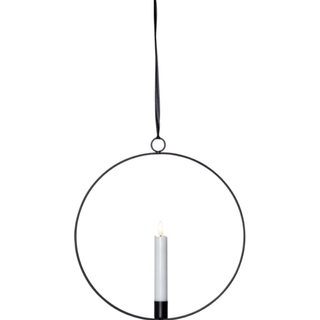 Star trading - indendørs dekorationsflamme ring - 30 cm - sort
