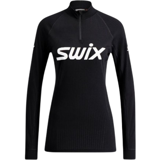 Swix RaceX Classic Half Zip Trøje til Dame - Sort, ideel til langrend og aktiv udendørs brug