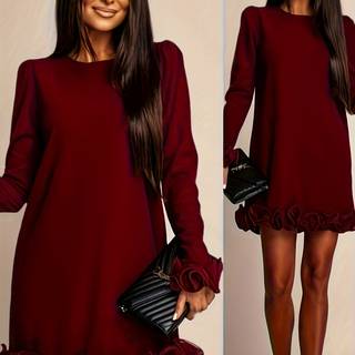 TEMU Reginnia Solid Color Elegant Mini Dress Zllz