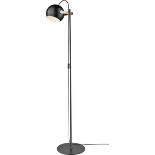 Michael Waltersdorff - D.C Gulvlampe 1 Arm Sort M/egetræ - Halo Design - Hos Lampeagenten