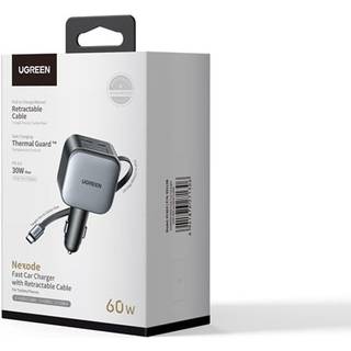 UGREEN 60 W Fast Car Charger with Retractable Cable