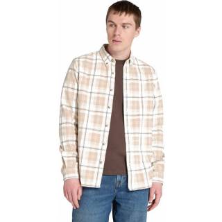 Timberland Midweight Flannel Check Shirt Skjorte Herrer størrelse L farve beige