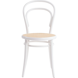 TON No 14 Spisebordsstol Rattan/Hvid